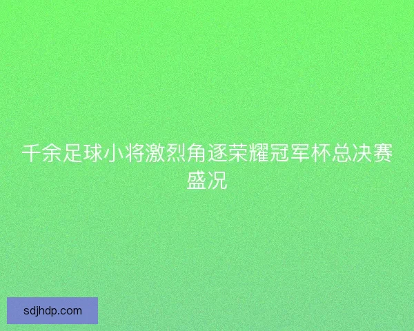 千余足球小将激烈角逐荣耀冠军杯总决赛盛况 千余足球小将激烈角逐荣耀冠军杯总决赛盛况